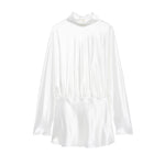 Love Clothes Autumn Solid Color Satin Design Dress