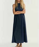 Autumn Casual Women Clothing Hanging Collar Denim Dress