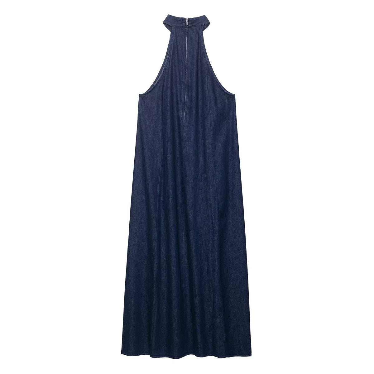 Autumn Casual Women Clothing Hanging Collar Denim Dress
