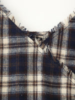 Women All Match Asymmetric Plaid Dress