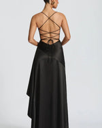 Women Clothing Fashionable Western Irregular Asymmetric Sexy Split Dress