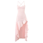 Women Clothing Fashionable Western Irregular Asymmetric Sexy Split Dress
