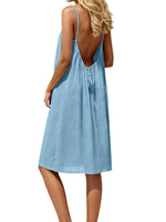 Backless Spaghetti Strap Casual Dress