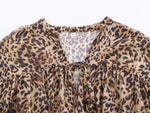 Women Clothing Animal Print Laminated Decoration Dress