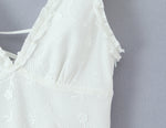 Women Clothing Mesh Embroidered Vest Dress