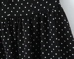 French Flying Sleeve Polka Dot Dress Women Retro Sexy off Shoulder Tube Top Lace up Waist A line Skirt