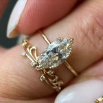 2 Piece 2 Carat Moissanite 925 Sterling Silver Zircon Ring