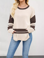 Color Block Side Slit Sweater