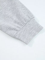 Zip Collar Long Sleeve Top and Drawstring Pants Set