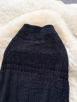 Knitted Hollow Out Maxi Skirt
