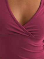 Elegant Wrap V-Neck Slim Fit T-Shirt