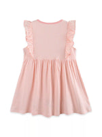 Children's Embroidered Bunny Ruffle Sleeve Dress