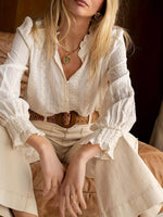 Lace Detail Button Up Shirt