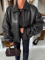 Zip Up Dropped Shoulder Jacket