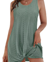 Sleeveless Knotted Hem Tank Dress