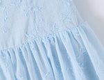Spring Korean White Embroidered Strap Dress Women Spring A line Dress