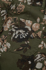 Vintage Style Floral Print High Waist Wide Leg Jeans