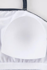 Ribbed Drawstring Sides Cutout One Piece Swimsuit