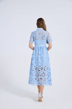 Women Summer Elegant Long A Line Short Sleeved Dress