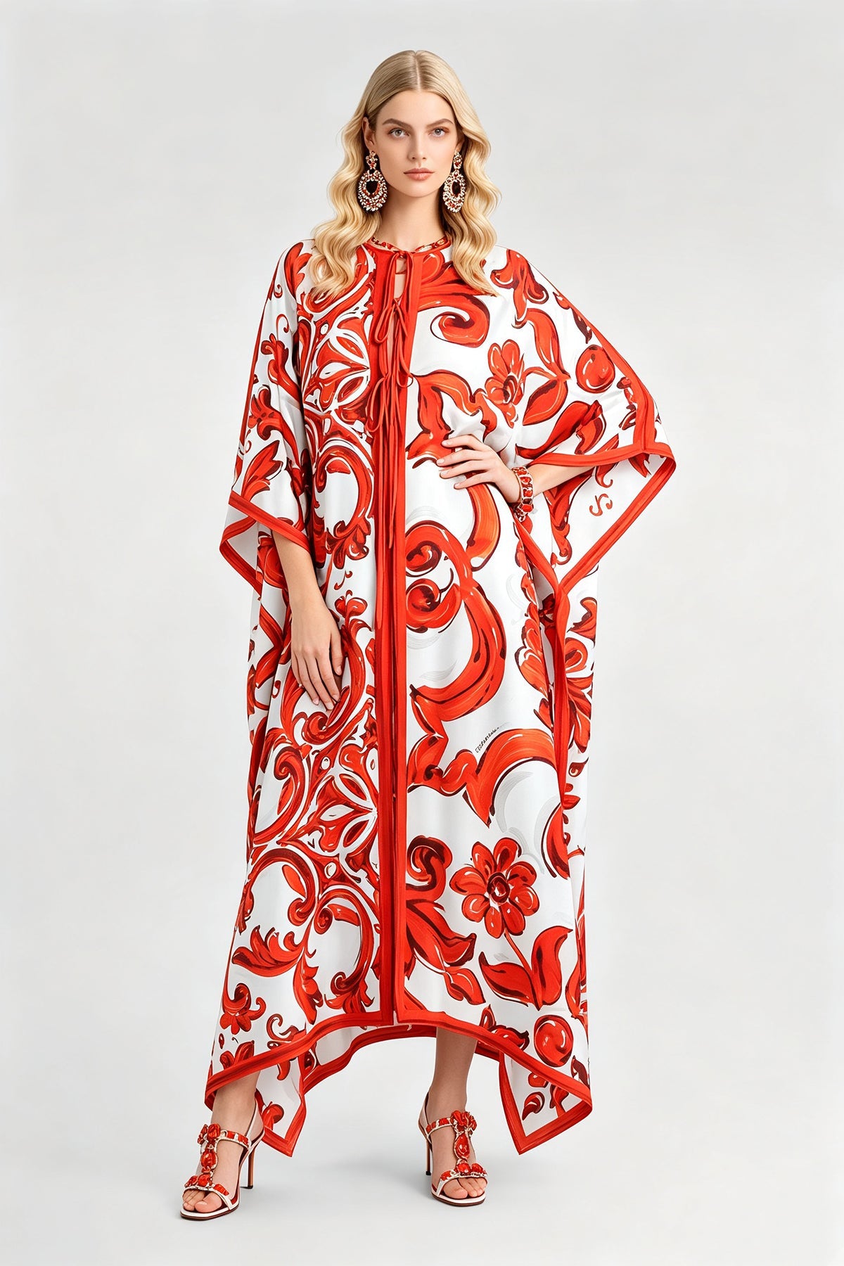 Women Summer Printed Loose Fitting Casual Dress