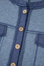 Placket Chest Pockets Short Sleeve Wide Leg Jumpsuit