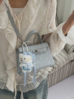 Croc-Embossed Mini Crossbody Bag