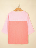 Flower Patched Exposed Seam Oversized T Shirt