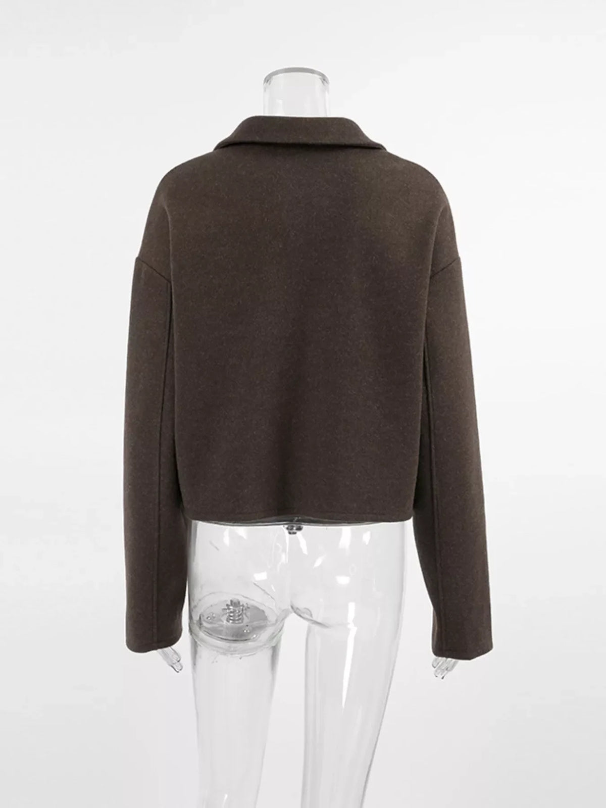Zip Up Dropped Shoulder Jacket