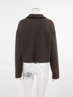 Zip Up Dropped Shoulder Jacket