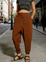 Plus Size Casual Elastic Waist Harem Pants