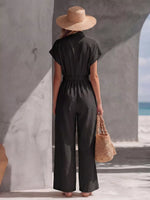 Zipper Front Wide Leg Jumpsuit