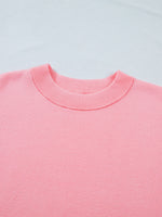 Scalloped Hem 3/4 Sleeve Sweater Top