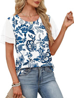Layered Short Sleeve Round Neck T-Shirt