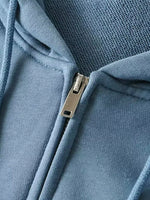 Casual Loose Zip-Up Hoodie