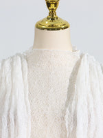 Ruffled Hem Lace Mini Dress