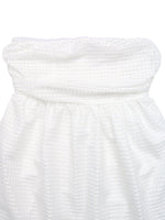 Grid Pattern Strapless Mini Dress