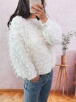 Chunky Round Neck Long Sleeve Sweater