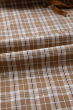 Plaid Print Tie Detail Casual Pants