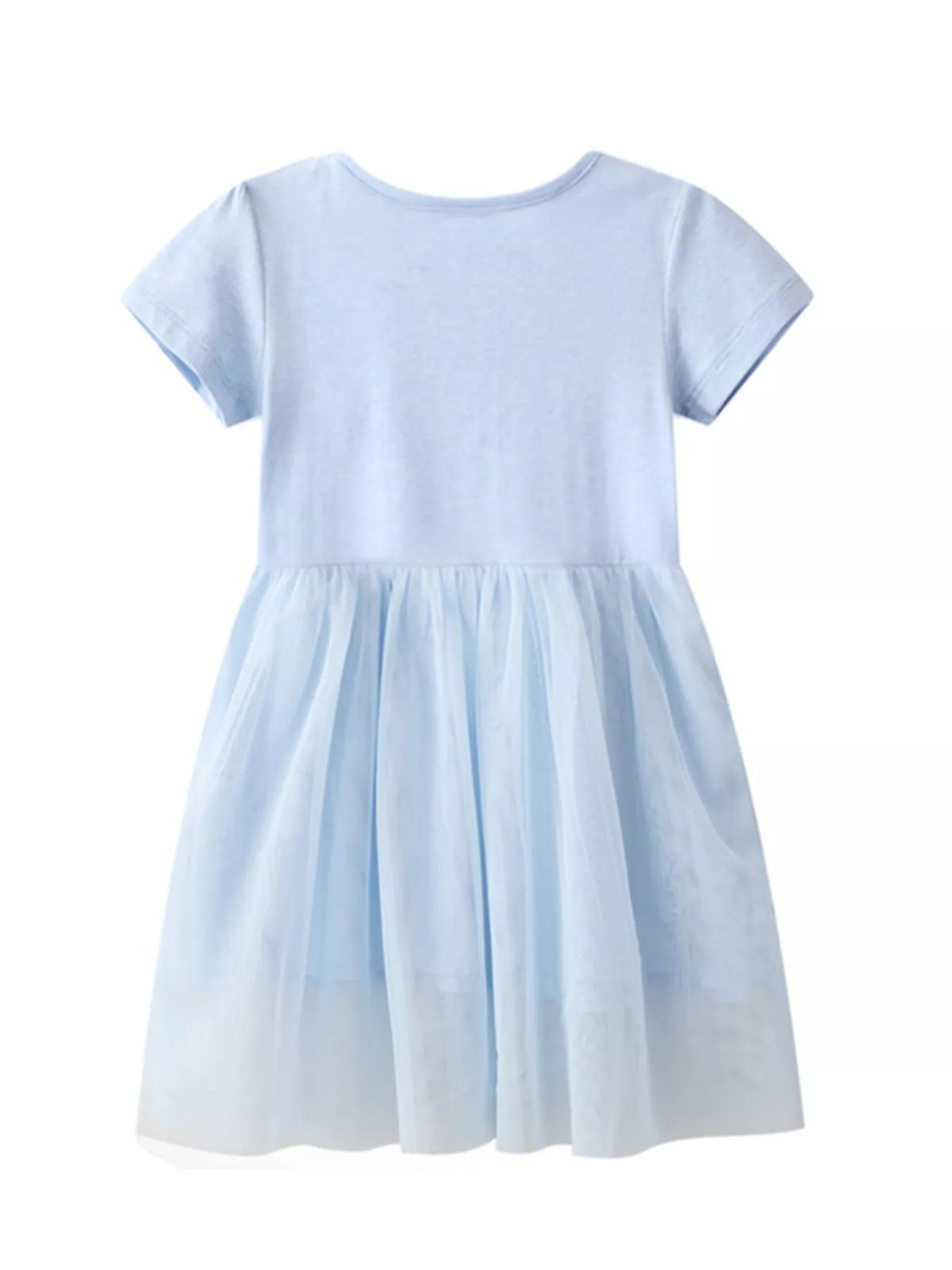 Children's Sequin Round Neck Tulle Dress