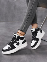 Star Pattern Lace Up Sneakers