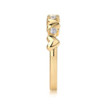 925 Sterling Silver Moissanite Heart Ring