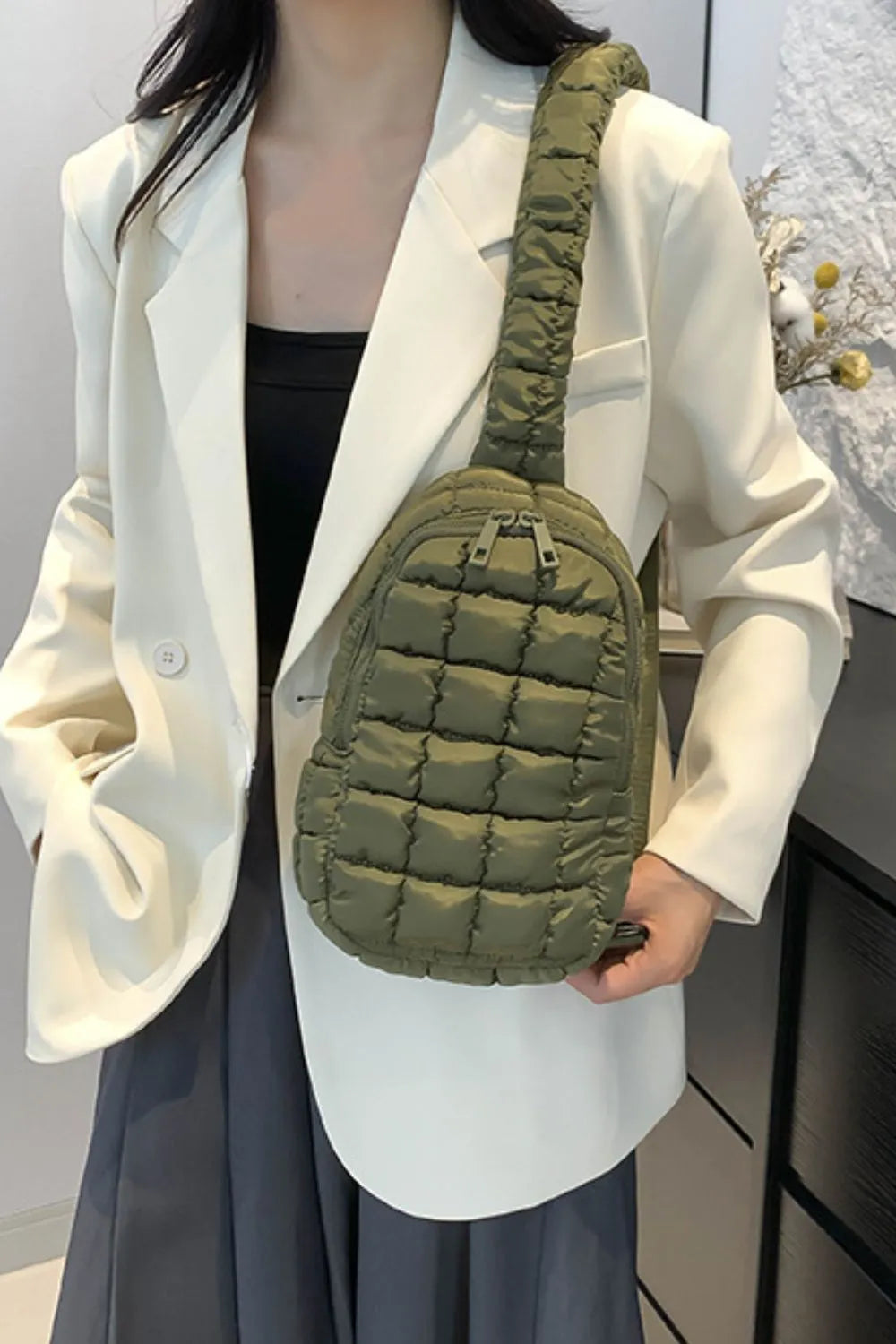 Quilted Nylon CrossbodyBag