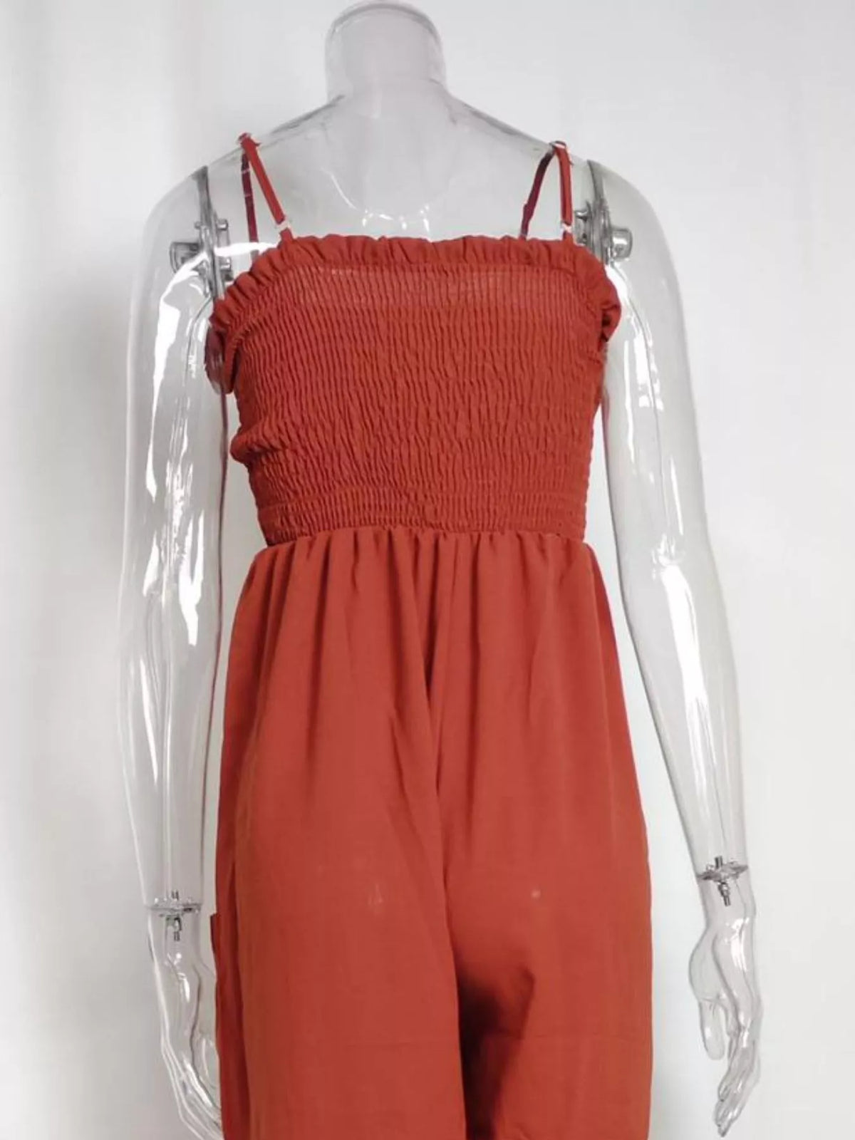 Smocked Wide Leg Jumpsuit