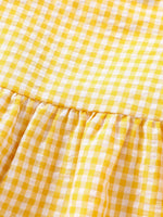 Children's Gingham Ruffle Trim Sleeveless Top & Pants Set