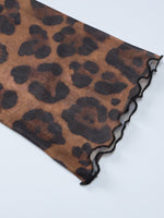 Leopard Print Tie Front Blouse