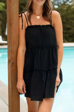Frill Square Neck Mini Cami Dress