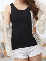 Full Size Scoop Neck Wide Strap Tank Plus Size