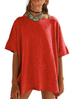Oversized Round Neck Drop-Shoulder T-Shirt