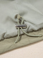 Zip Up Cropped Hooded Utility Jacket