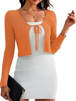 Tie-Front Long Sleeve Cardigan